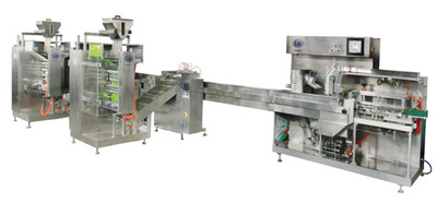 DDBH100 Particles small bag packing，Pouch Cartoning Production Line